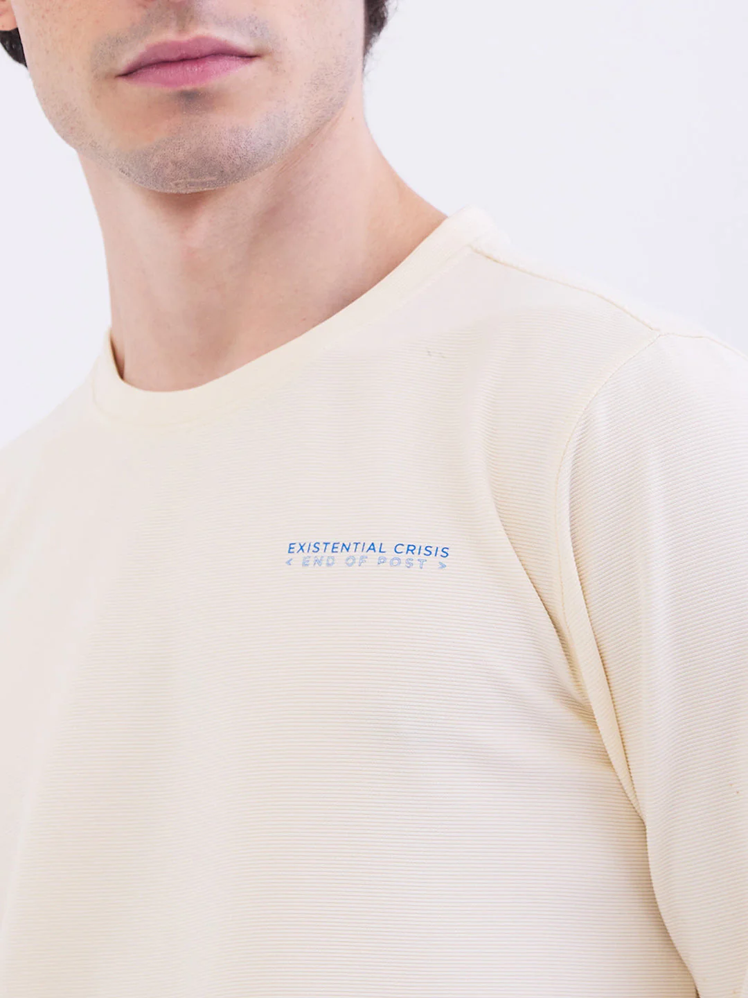 Men T-Shirt White Slim Fit - Image 6
