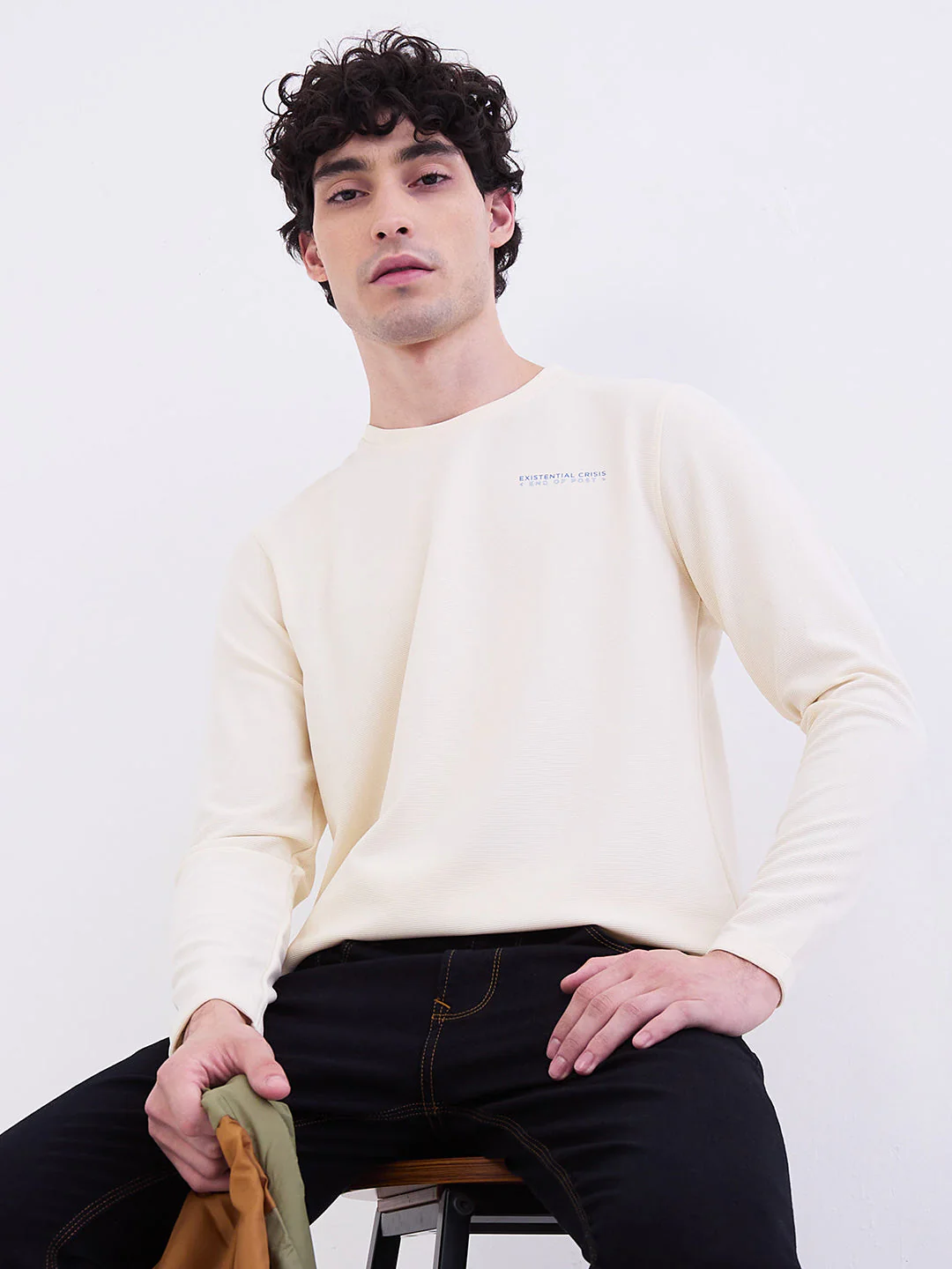 Men T-Shirt White Slim Fit - Image 7