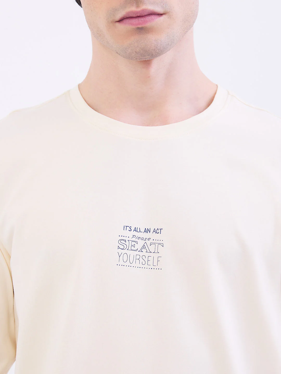 Men T-Shirt White Slim Fit - Image 6
