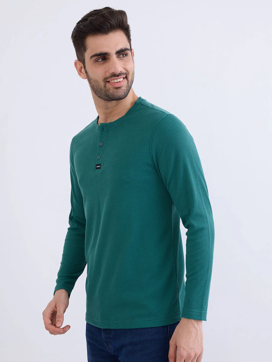 Men T-Shirt Green Slim Fit - Image 3