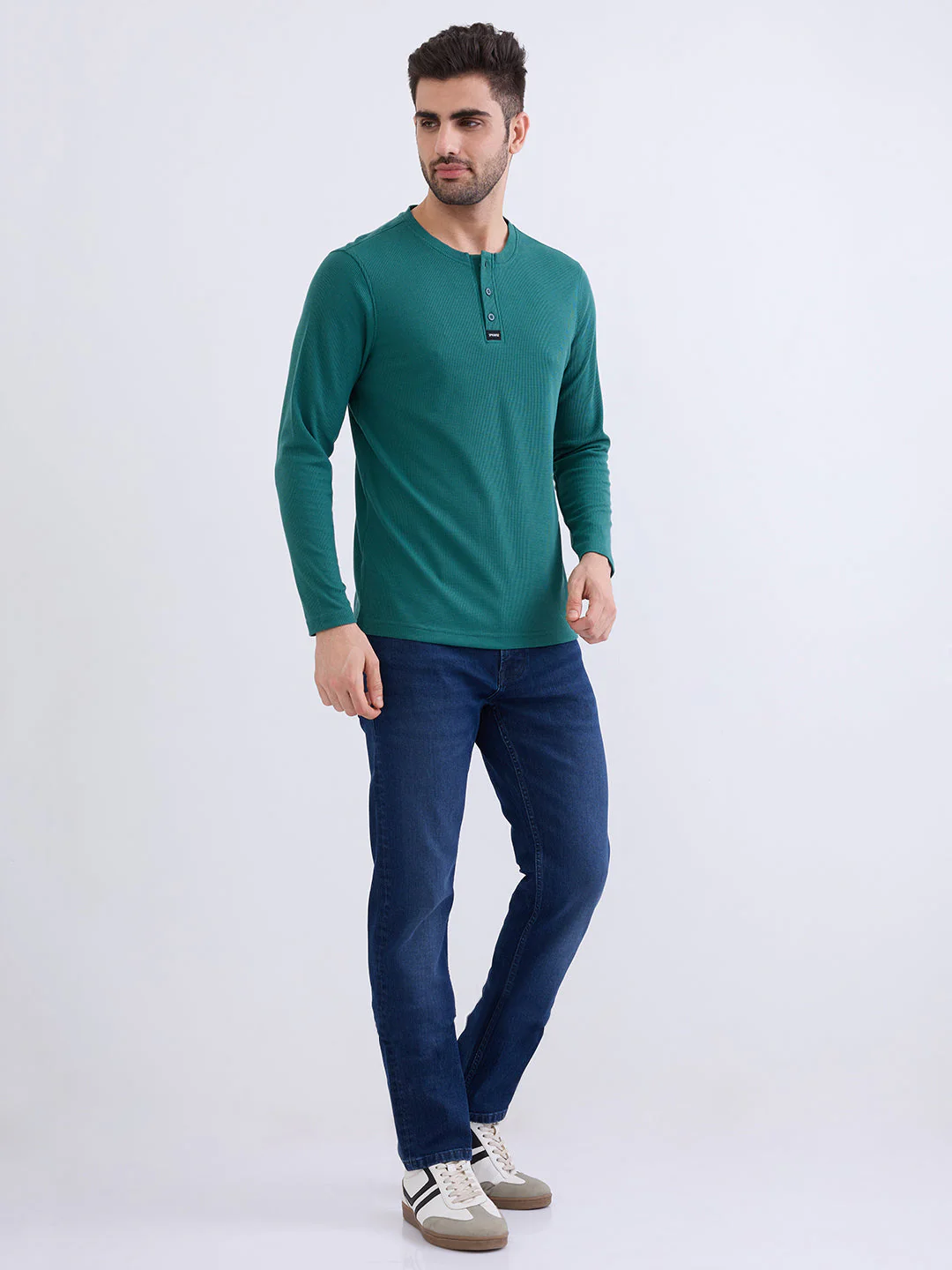 Men T-Shirt Green Slim Fit - Image 5