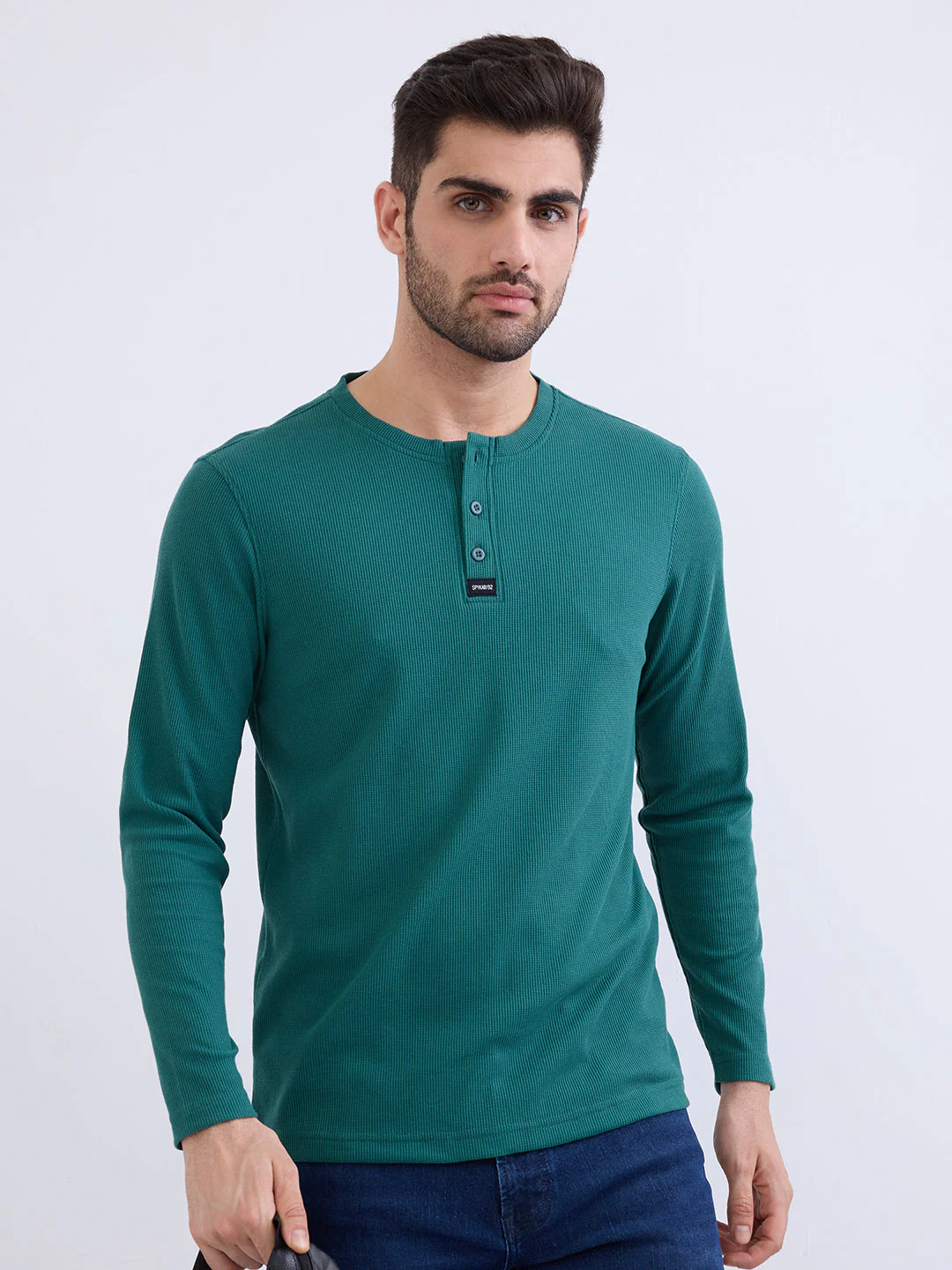 Men T-Shirt Green Slim Fit - Image 7