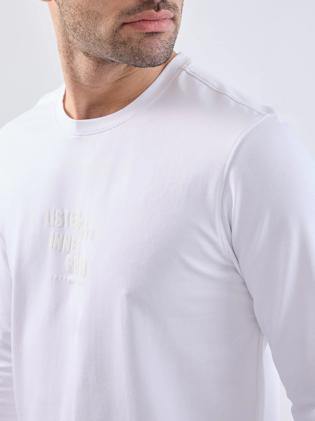 Men T-Shirt White Slim Fit - Image 6
