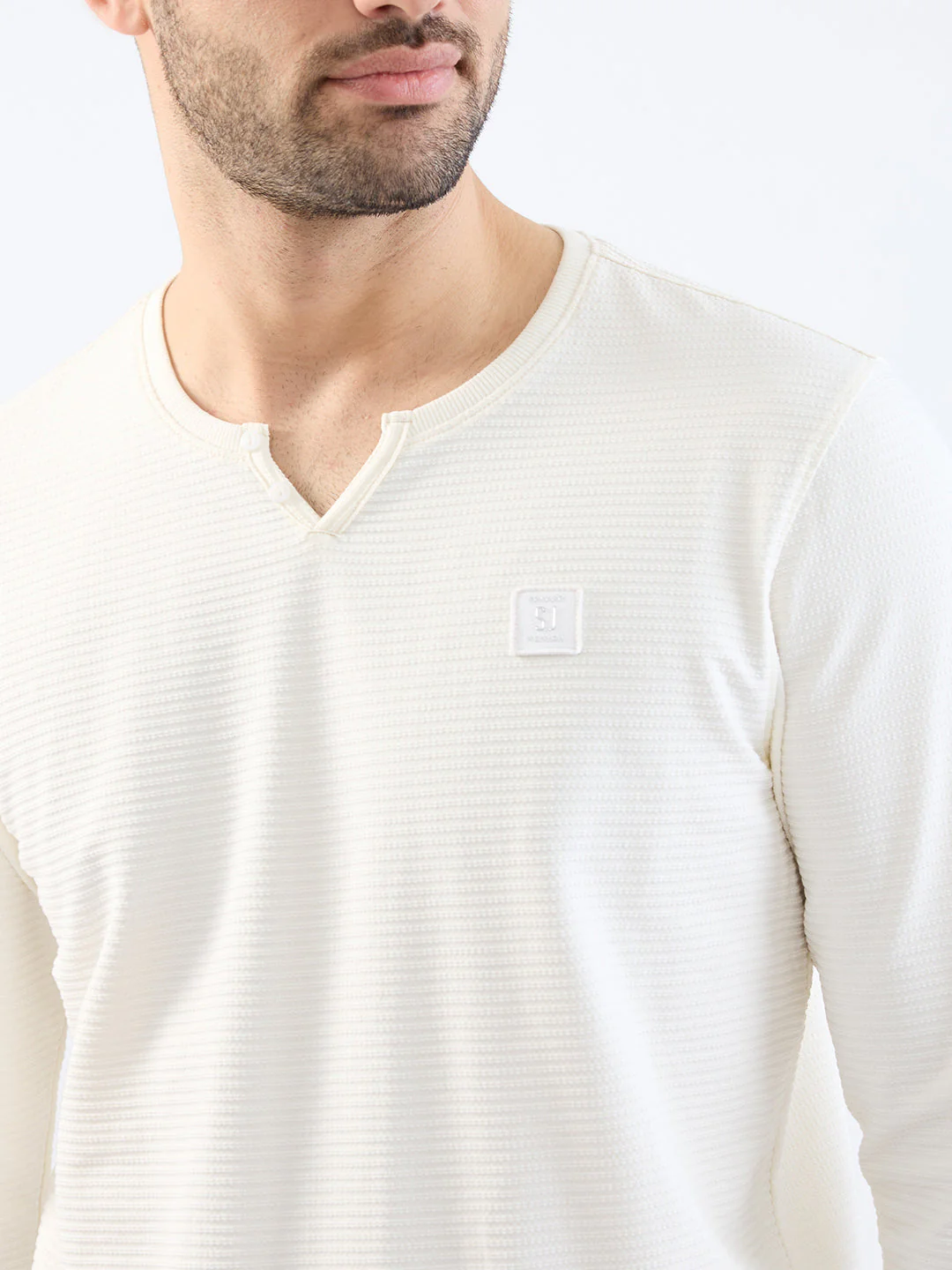 Men T-Shirt White Slim Fit - Image 6