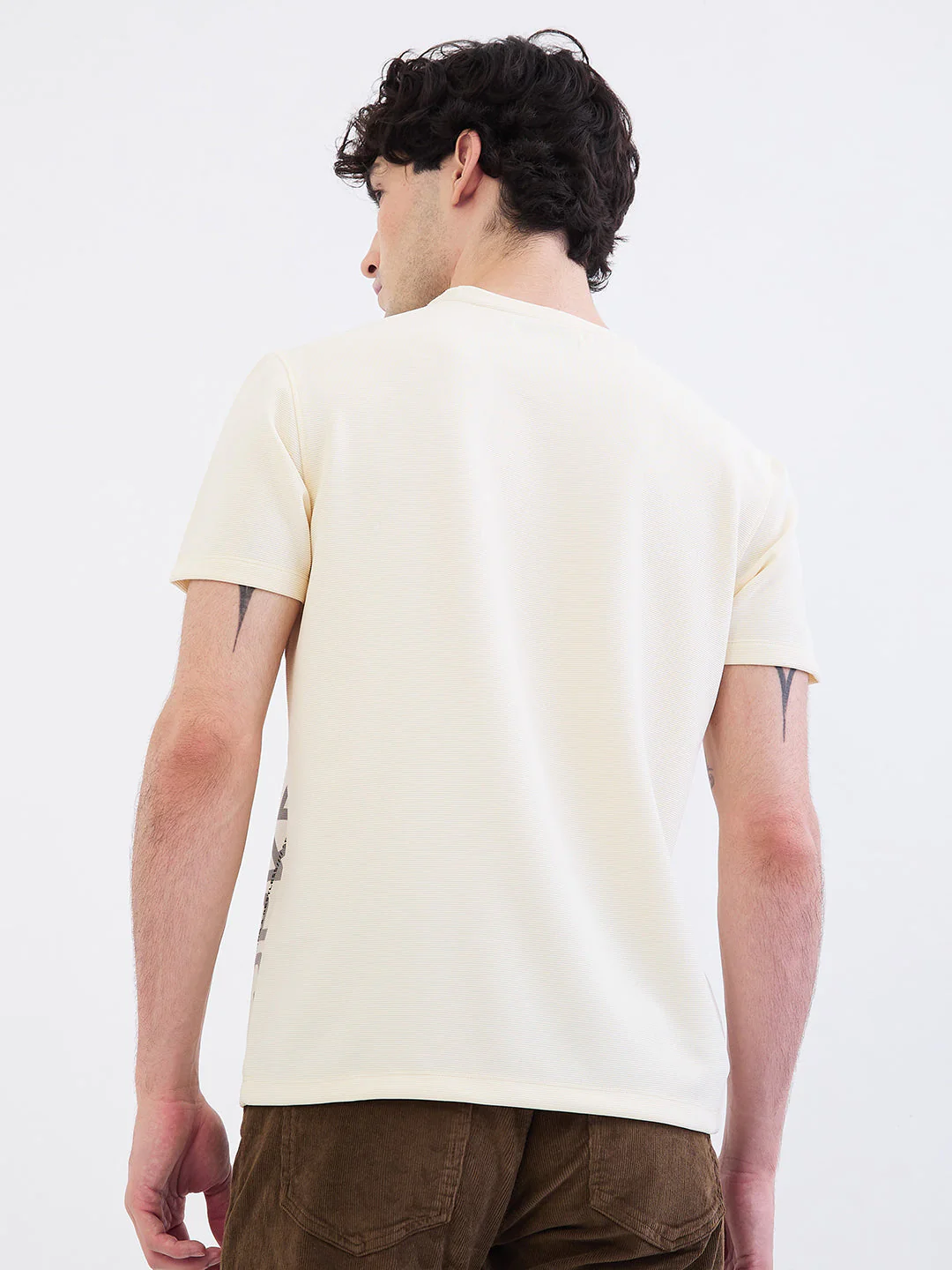 Men T-Shirt White Slim Fit - Image 4