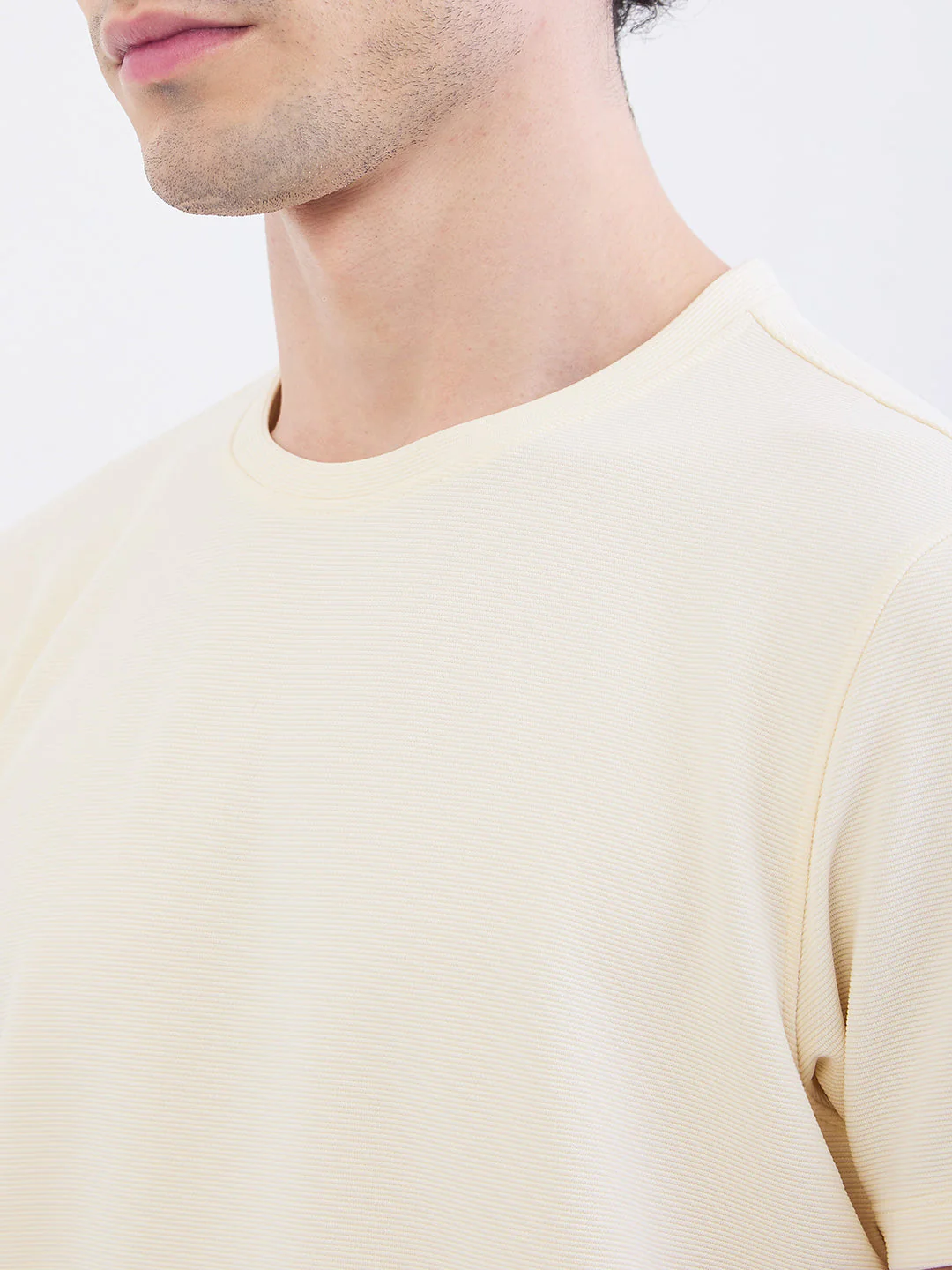 Men T-Shirt White Slim Fit - Image 6