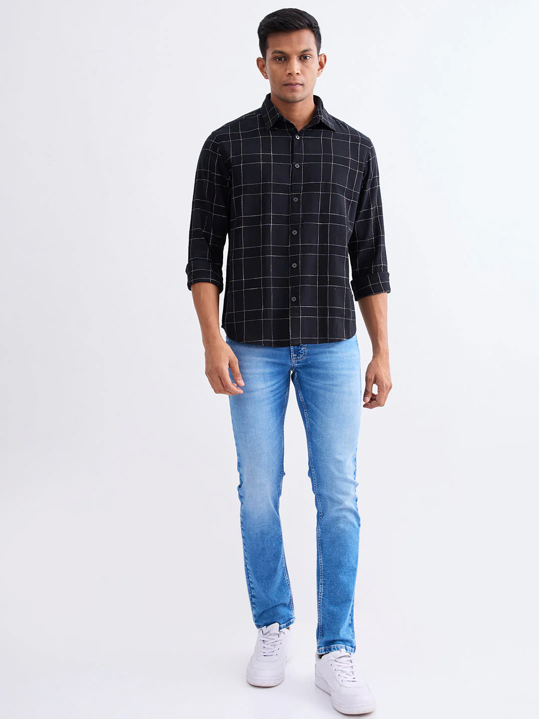 Men Shirt Black Slim Fit - Image 5