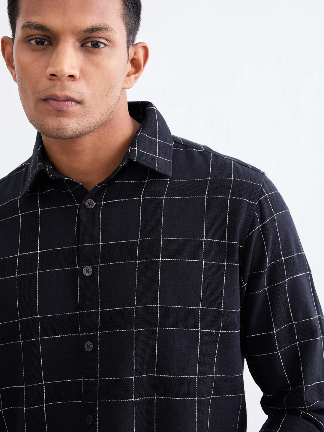 Men Shirt Black Slim Fit - Image 6