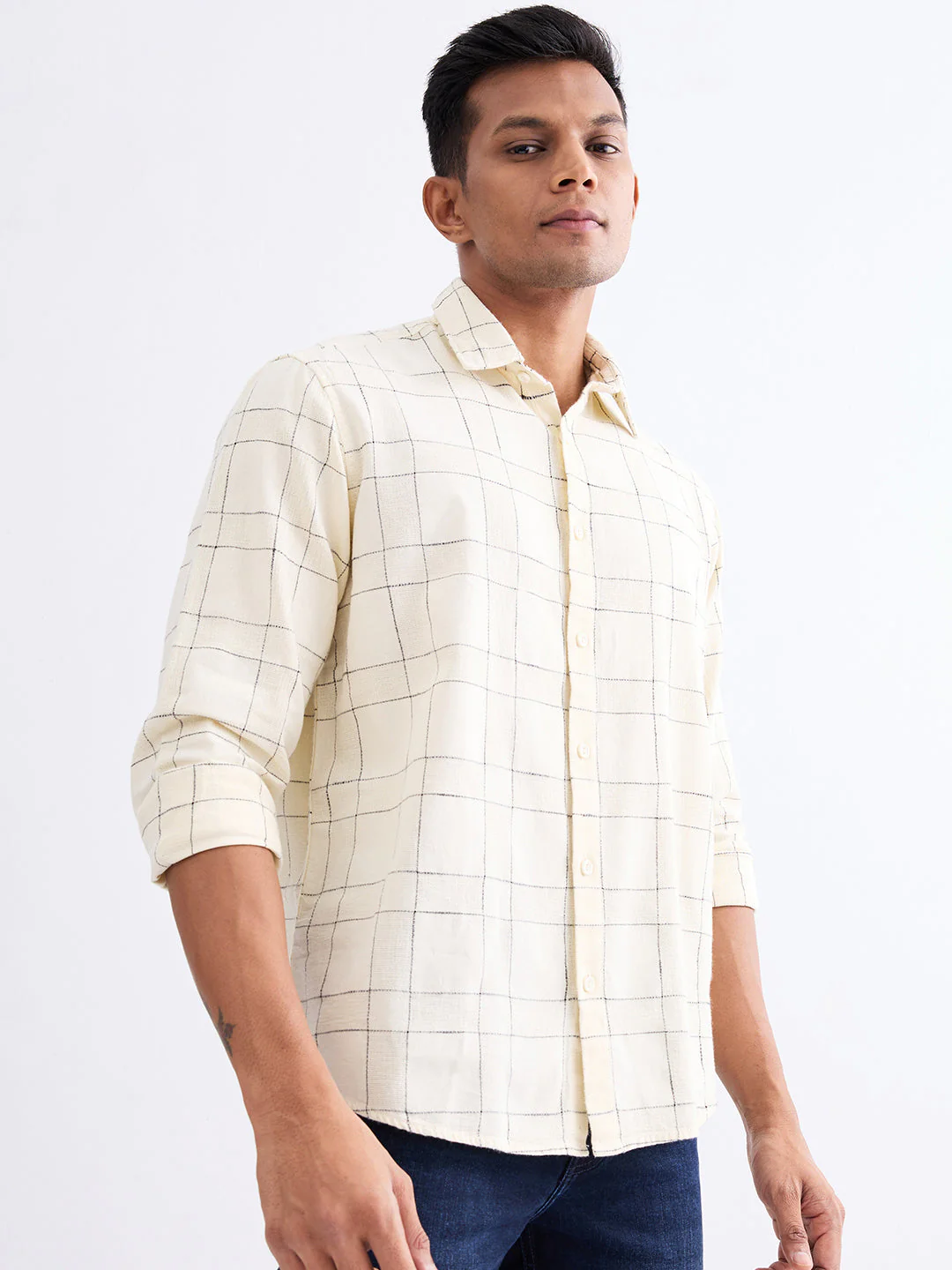 Men Shirt White Slim Fit - Image 3