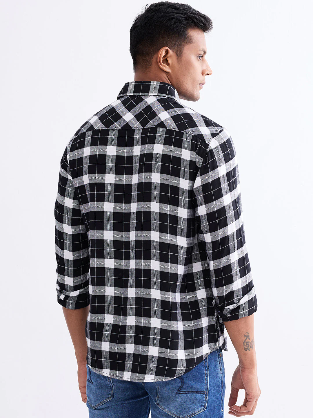 Men Shirt Black Slim Fit - Image 4