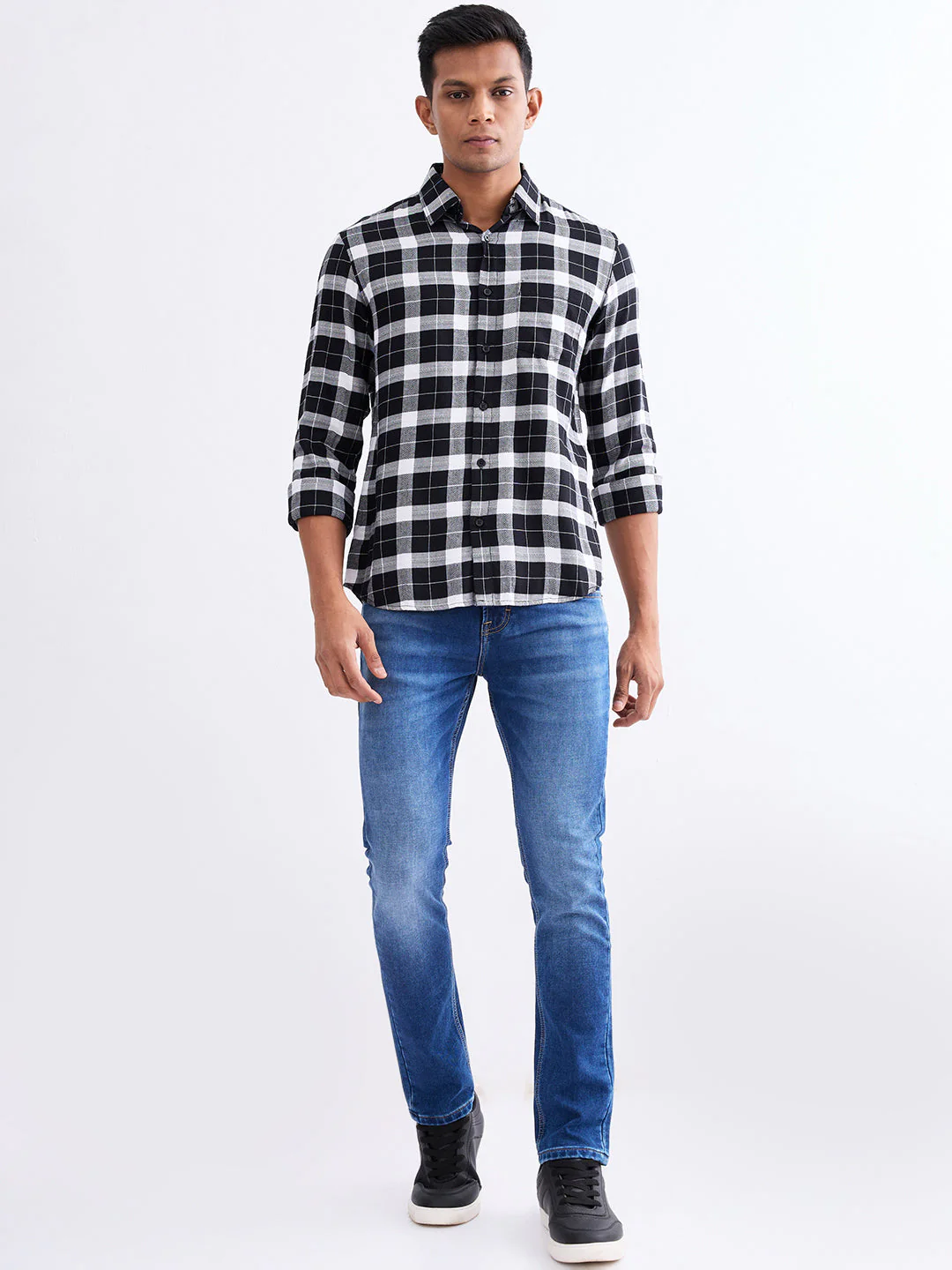 Men Shirt Black Slim Fit - Image 5