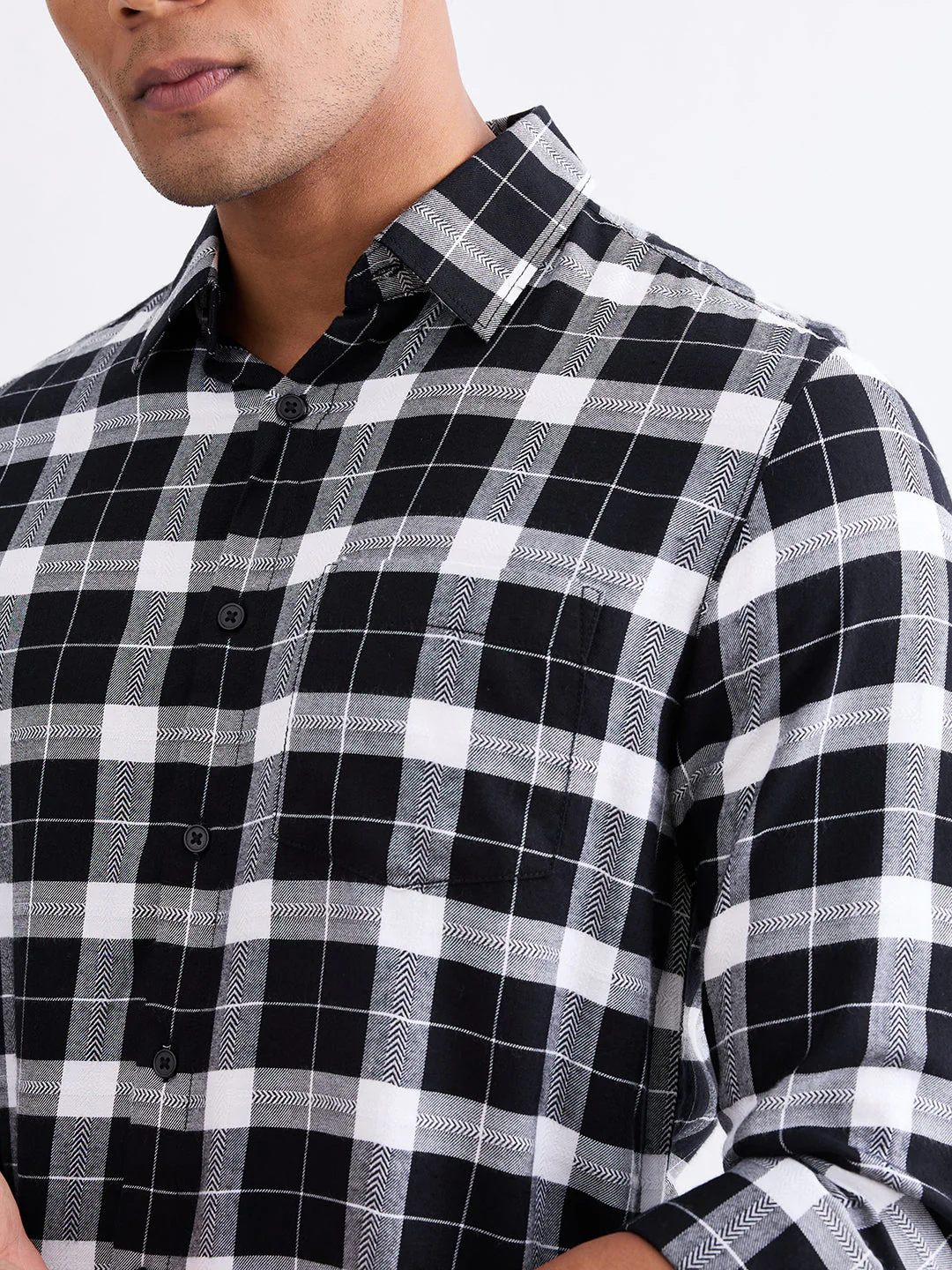 Men Shirt Black Slim Fit - Image 6