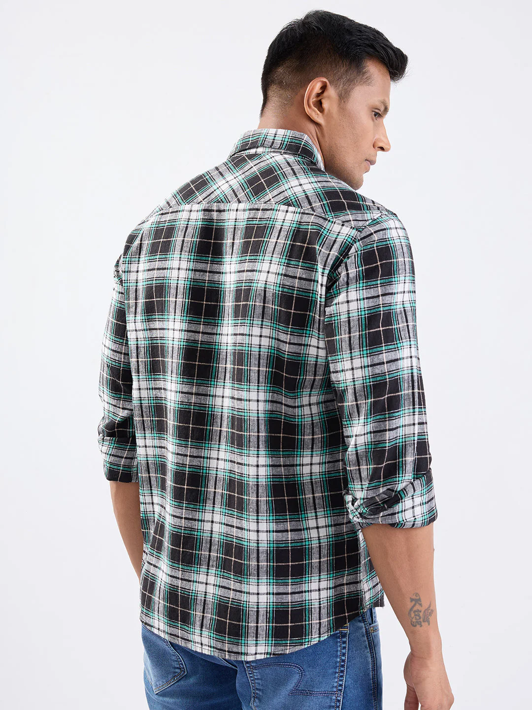 Men Shirt Black Slim Fit - Image 4