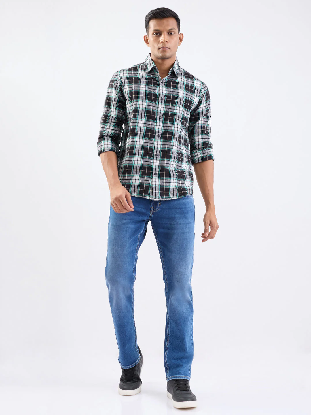 Men Shirt Black Slim Fit - Image 5