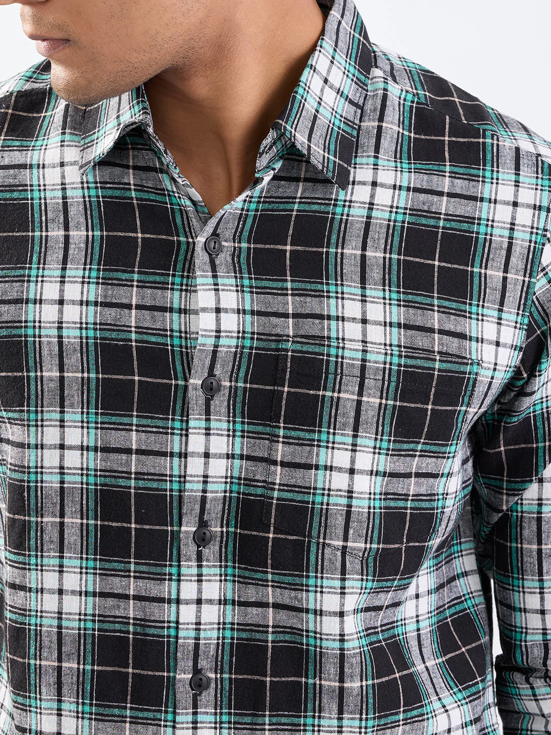 Men Shirt Black Slim Fit - Image 6
