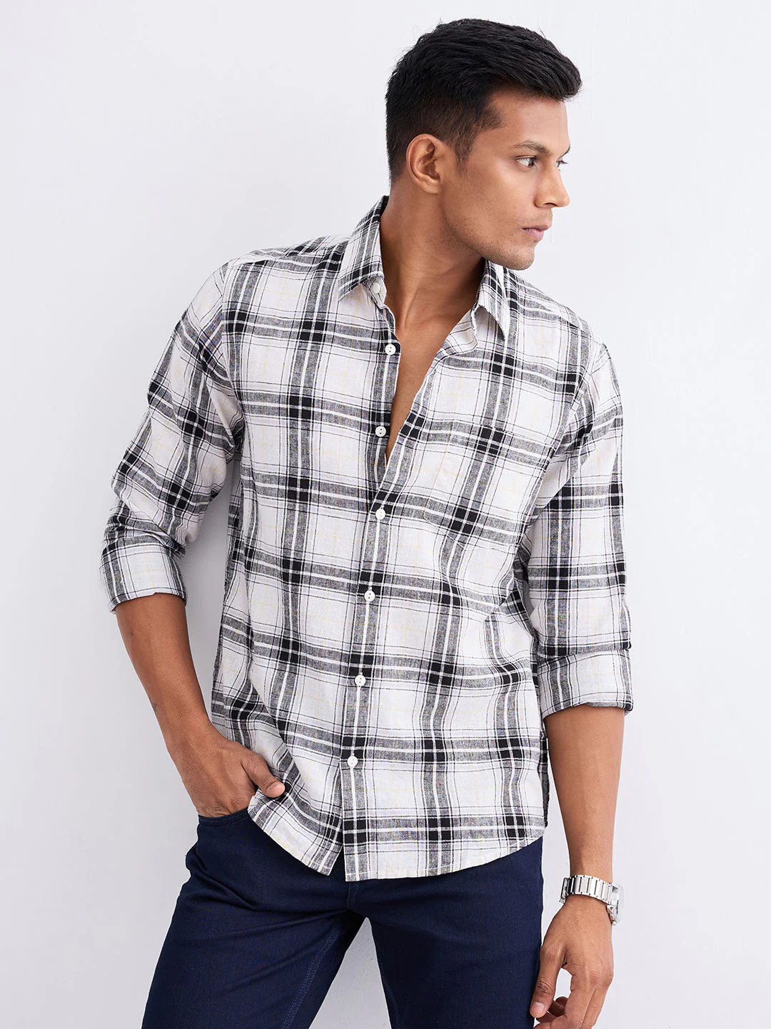 Men Shirt White Slim Fit - Image 7