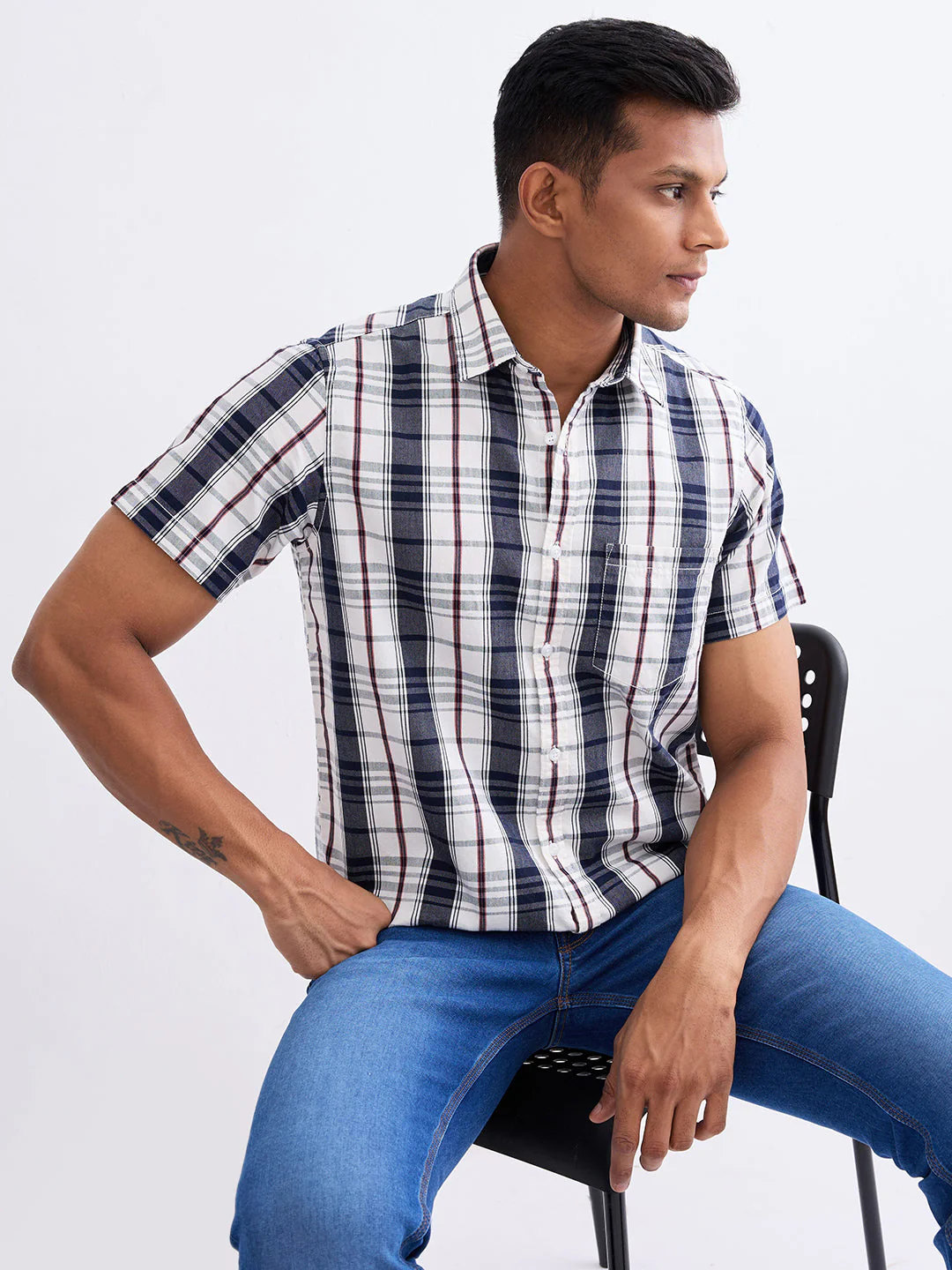Men Shirt White Slim Fit - Image 7