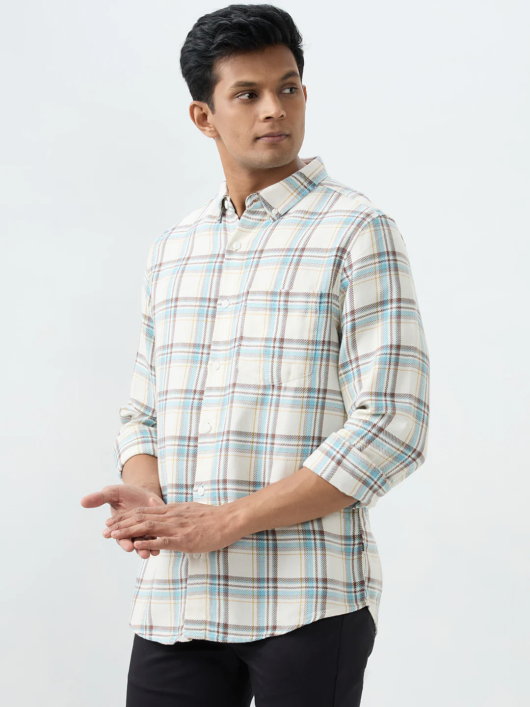 Men Shirt White Regular Fit - Image 3