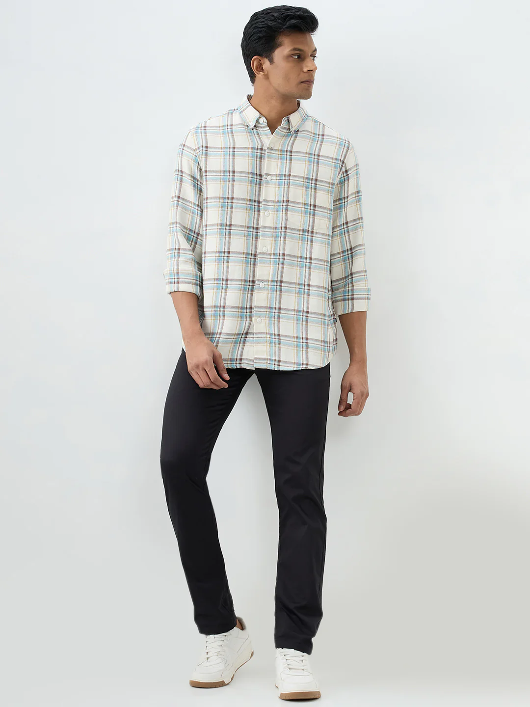 Men Shirt White Regular Fit - Image 5