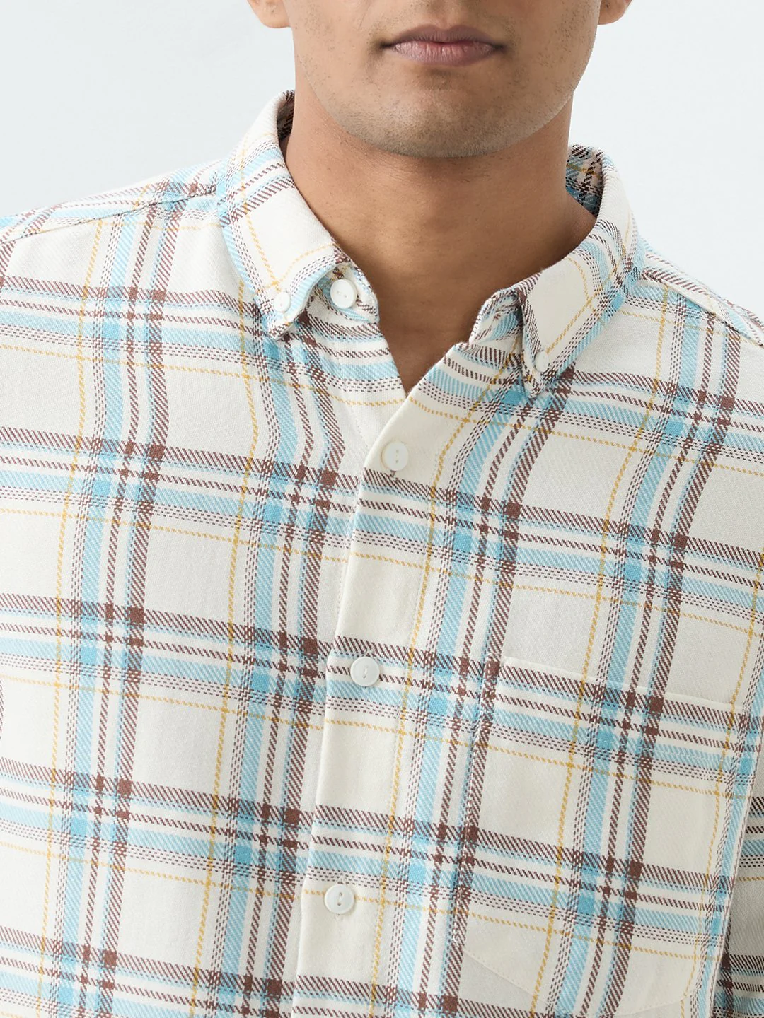 Men Shirt White Regular Fit - Image 6