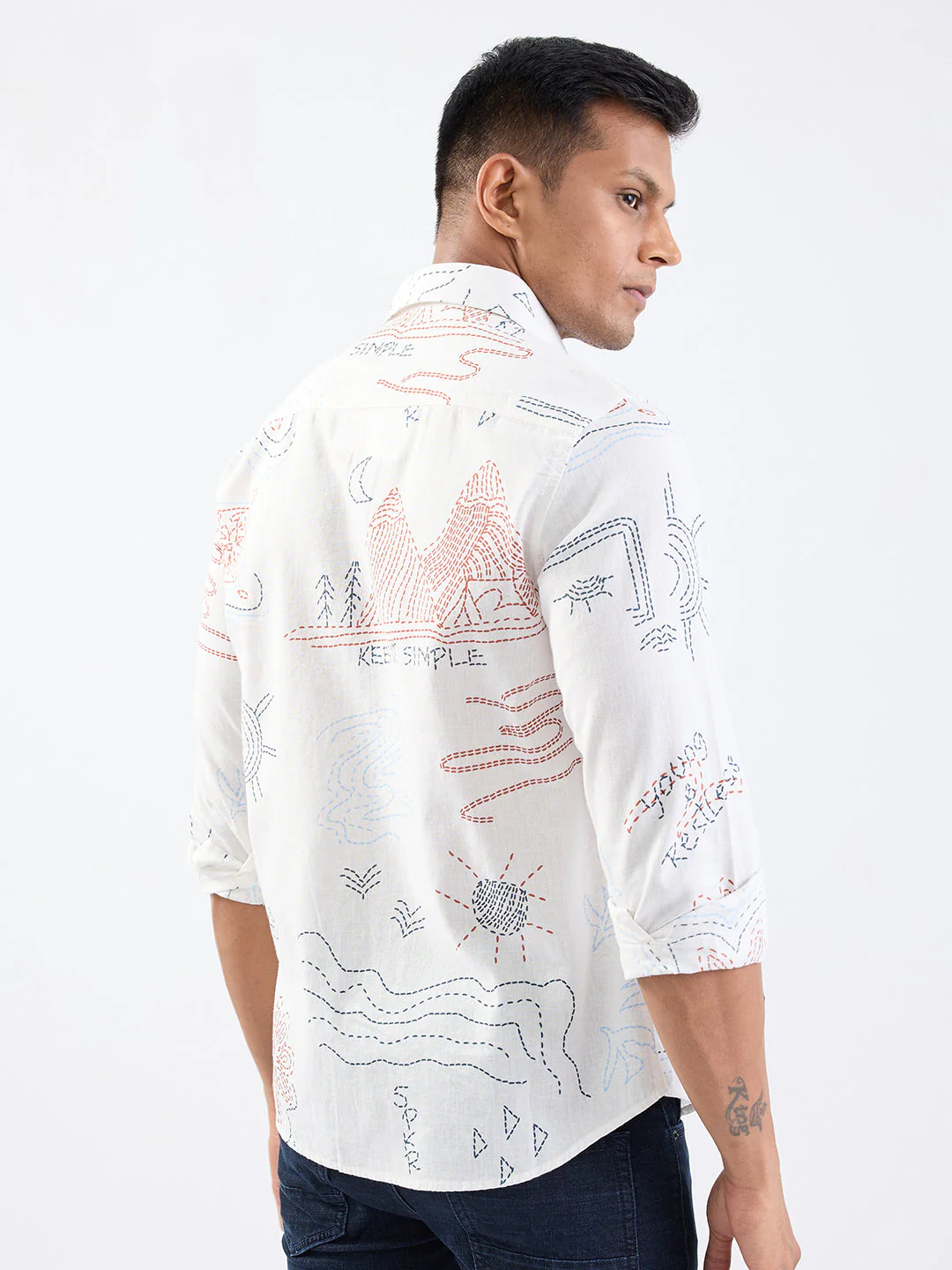Men Shirt White Slim Fit - Image 4