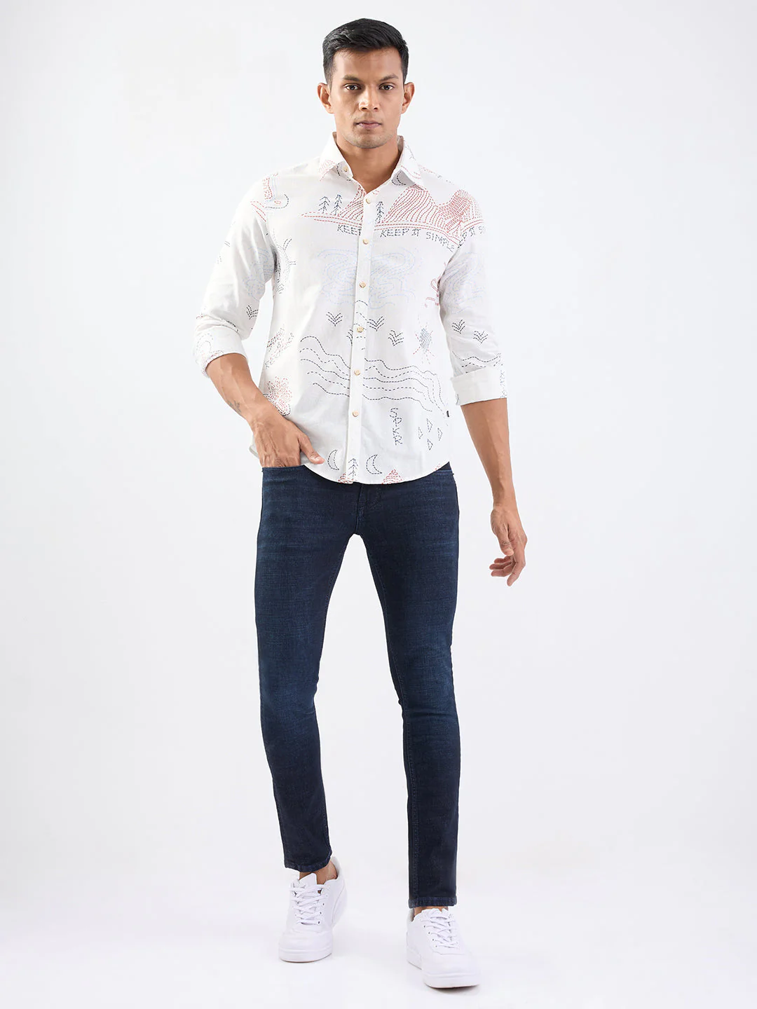Men Shirt White Slim Fit - Image 5