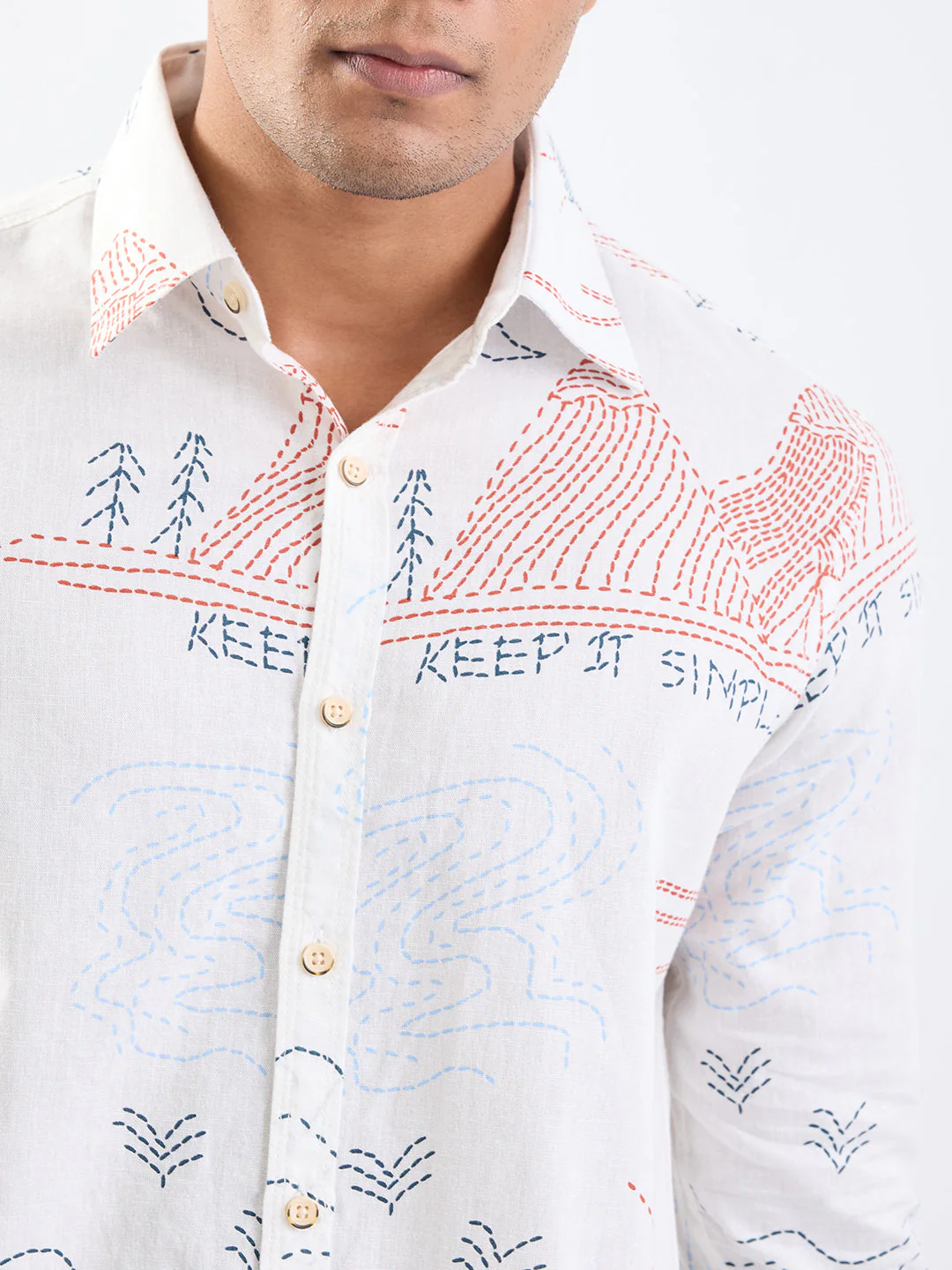 Men Shirt White Slim Fit - Image 6