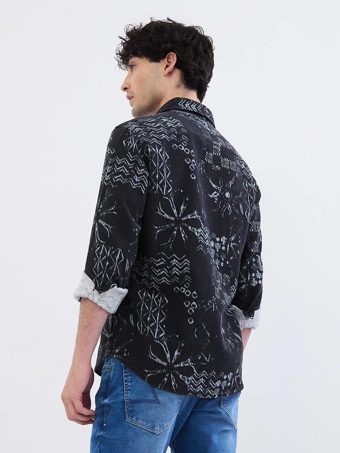 Men Shirt Black Slim Fit - Image 4