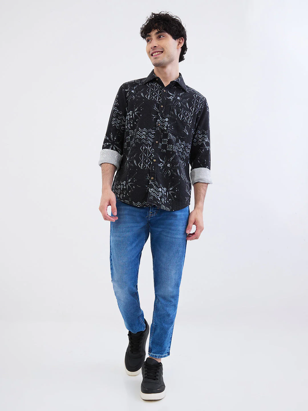Men Shirt Black Slim Fit - Image 5