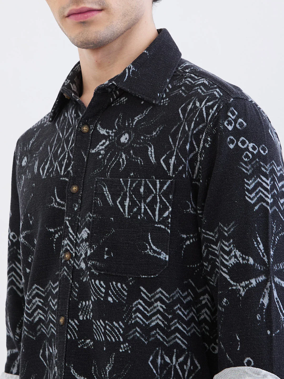 Men Shirt Black Slim Fit - Image 6