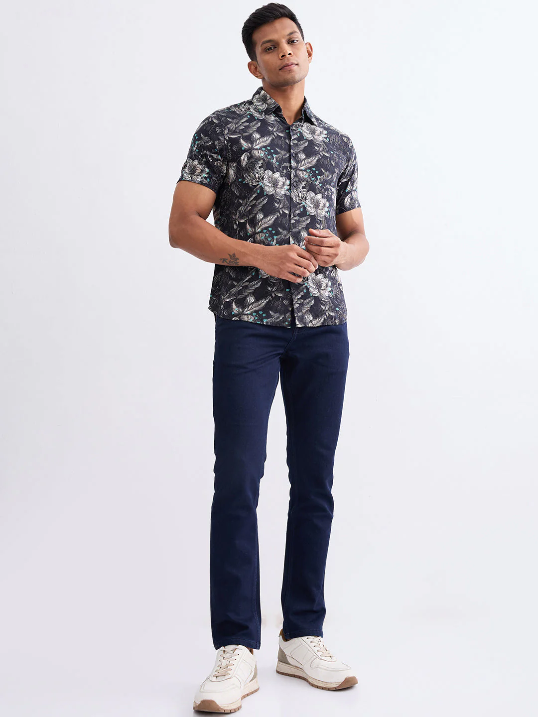 Men Shirt Black Slim Fit - Image 5