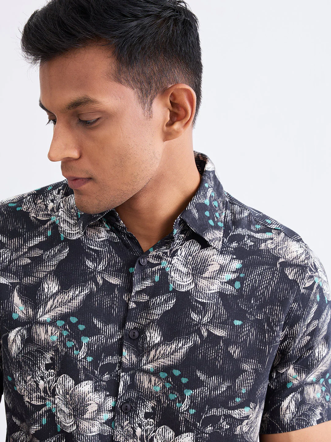 Men Shirt Black Slim Fit - Image 6
