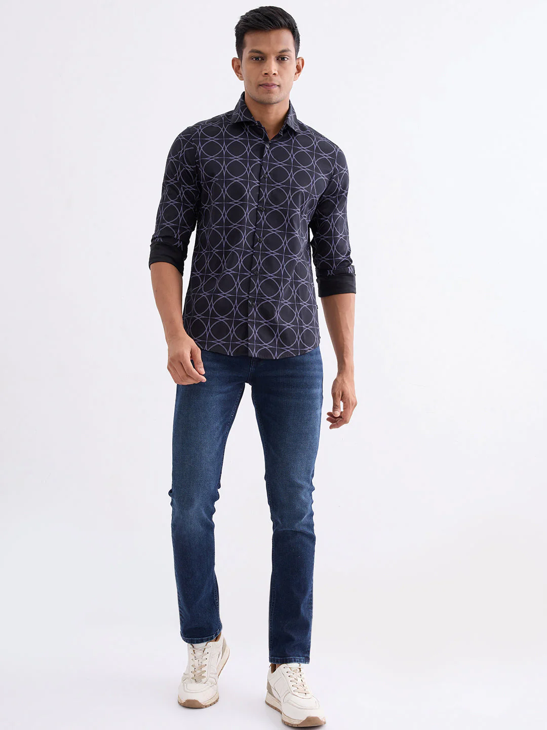 Men Shirt Black Slim Fit - Image 5