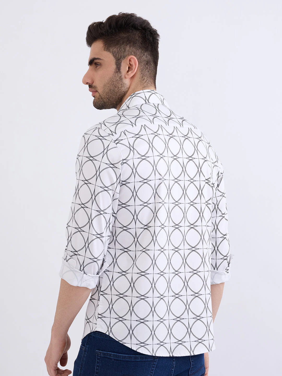 Men Shirt White Slim Fit - Image 4