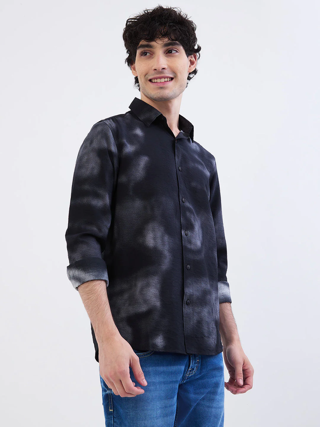 Men Shirt Black Slim Fit