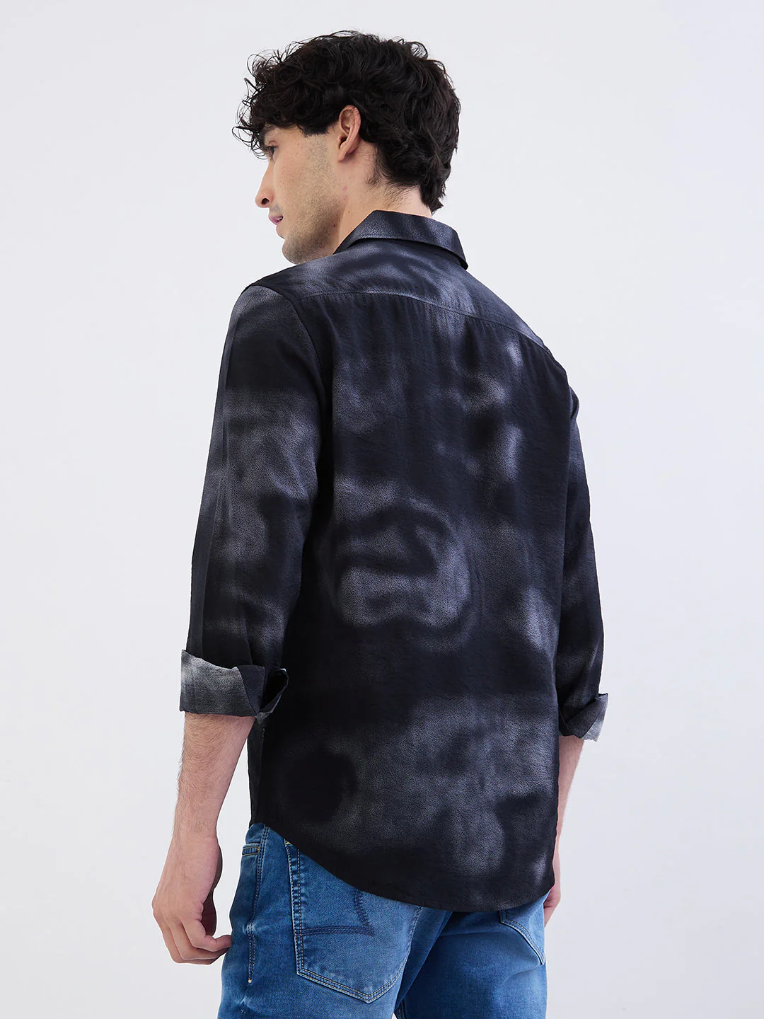 Men Shirt Black Slim Fit - Image 4