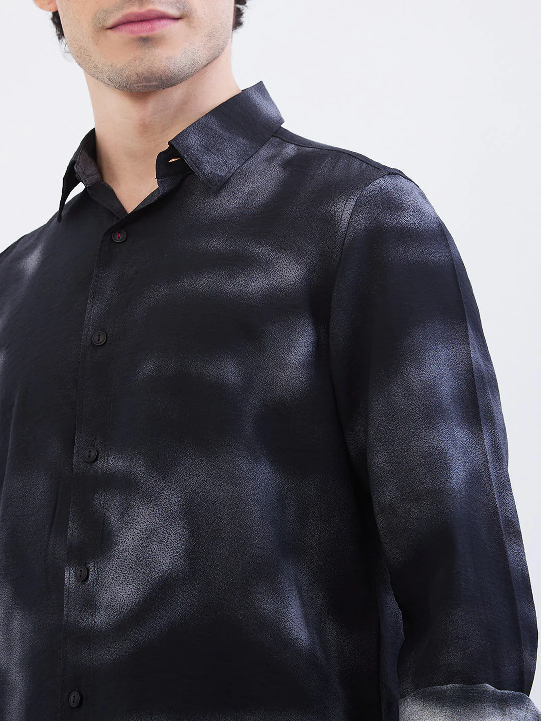 Men Shirt Black Slim Fit - Image 6