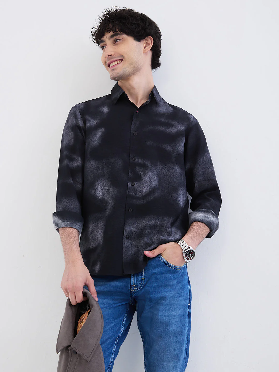 Men Shirt Black Slim Fit - Image 7
