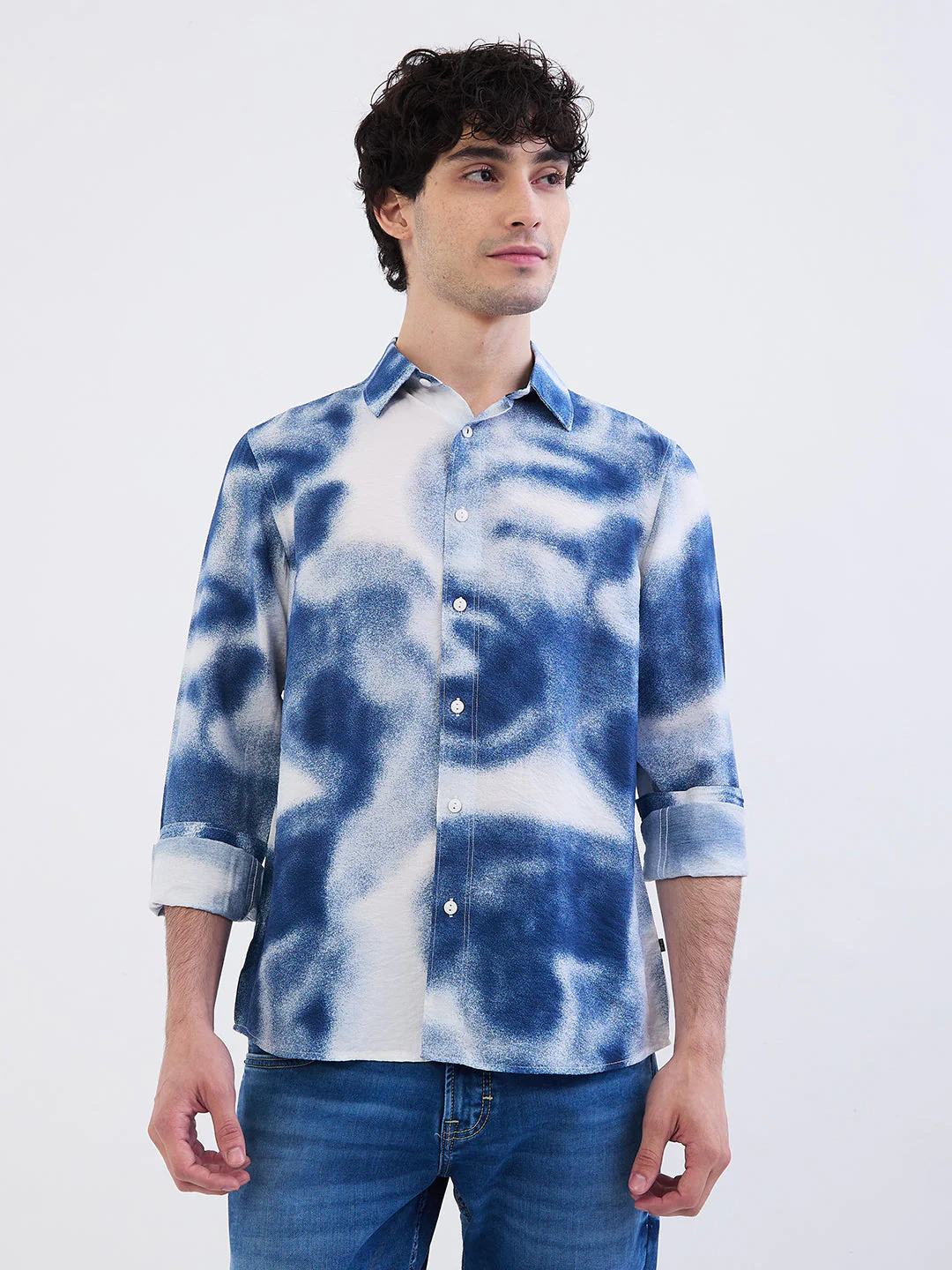 Men Shirt White Slim Fit - Image 2