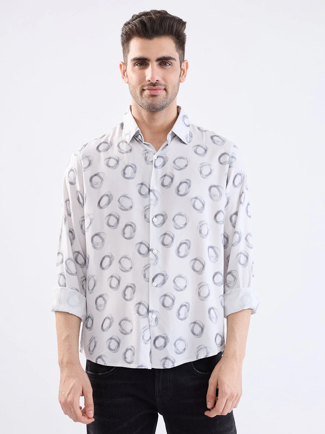 Men Shirt White Slim Fit - Image 2