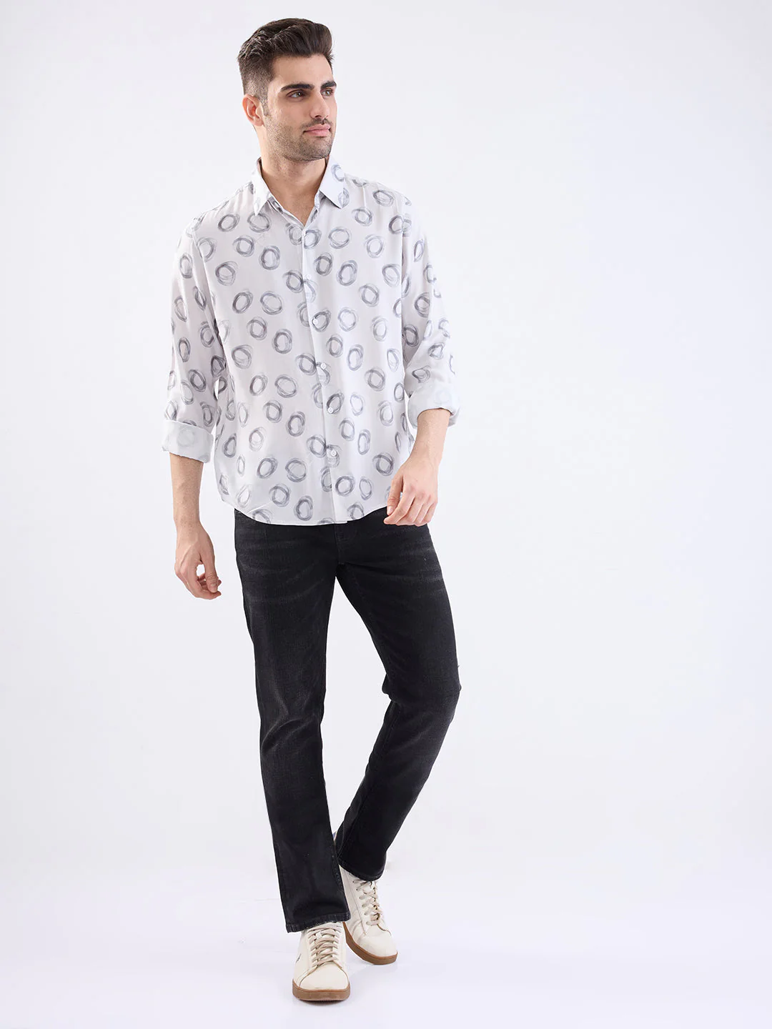 Men Shirt White Slim Fit - Image 5
