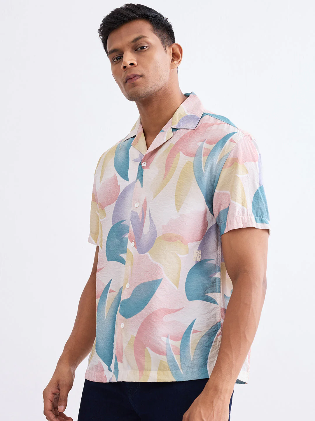 Men Shirt Beige Relaxed Fit