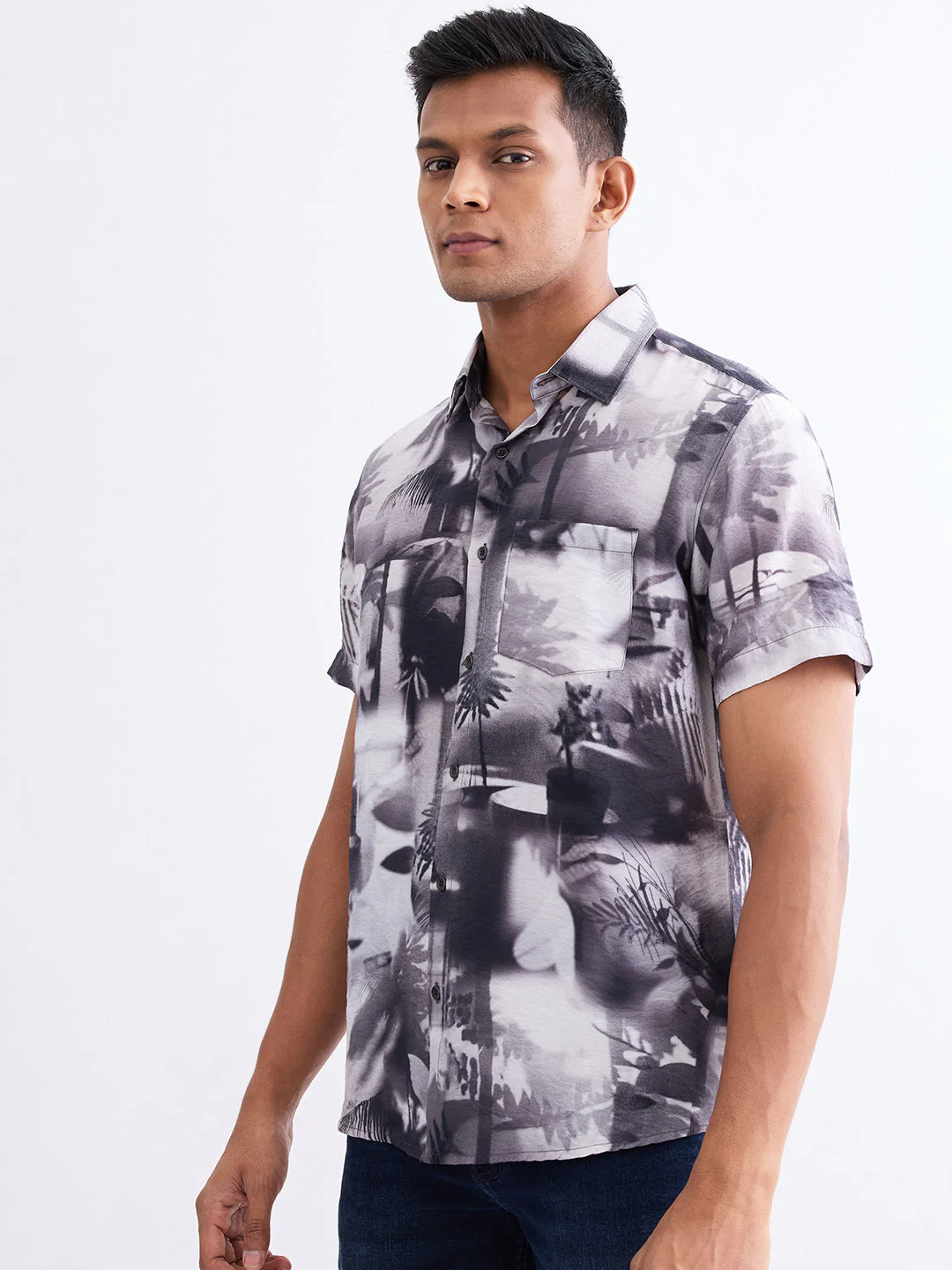 Men Shirt Black Slim Fit