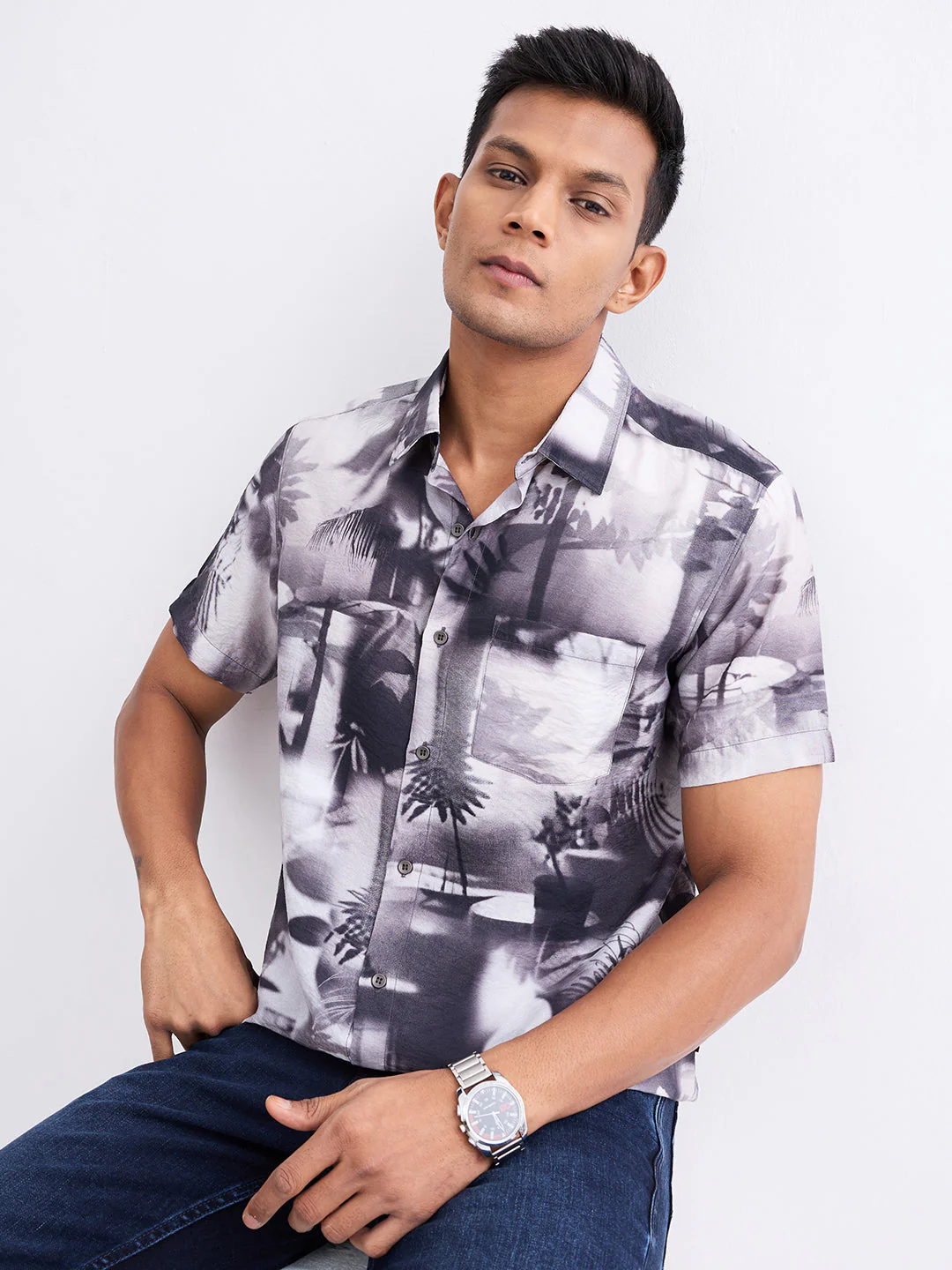 Men Shirt Black Slim Fit - Image 7