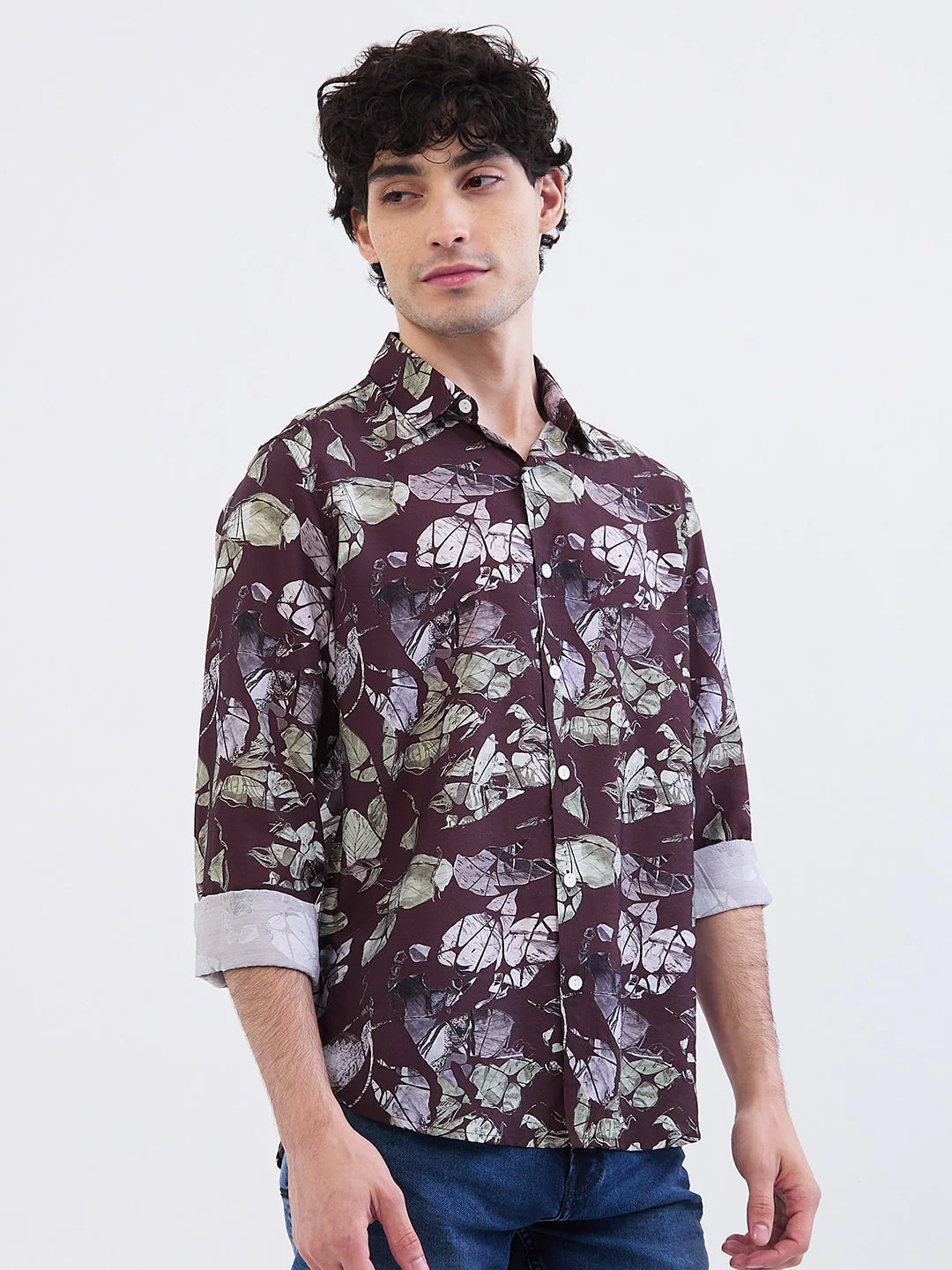 Men Shirt Red Slim Fit