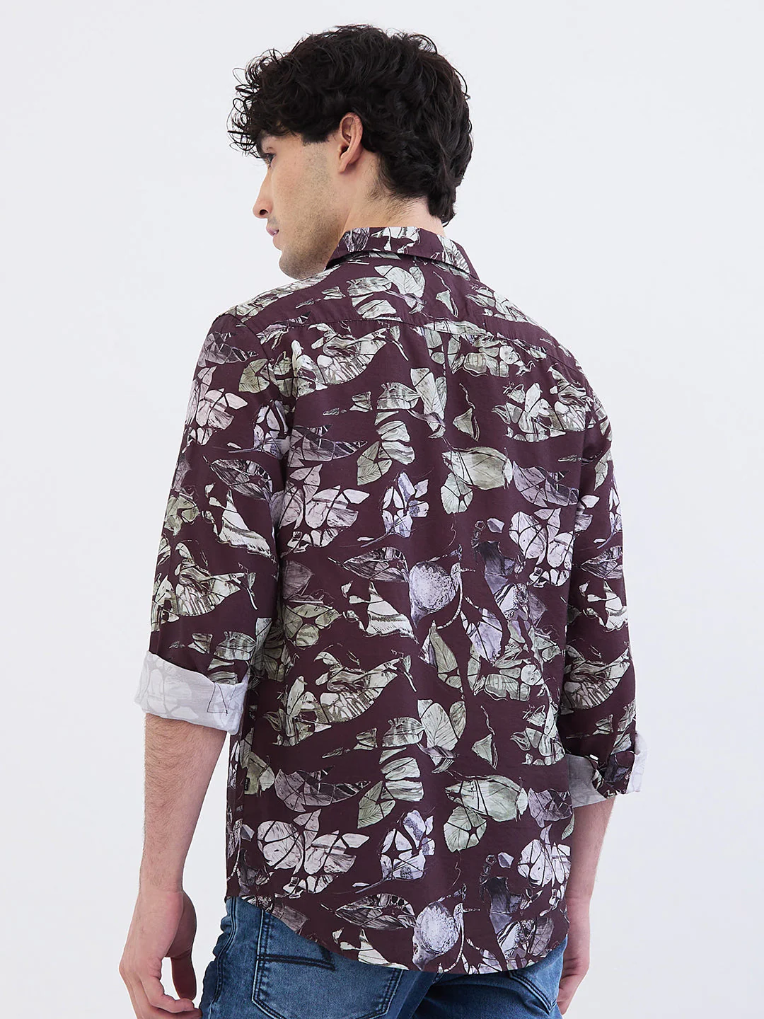 Men Shirt Red Slim Fit - Image 4
