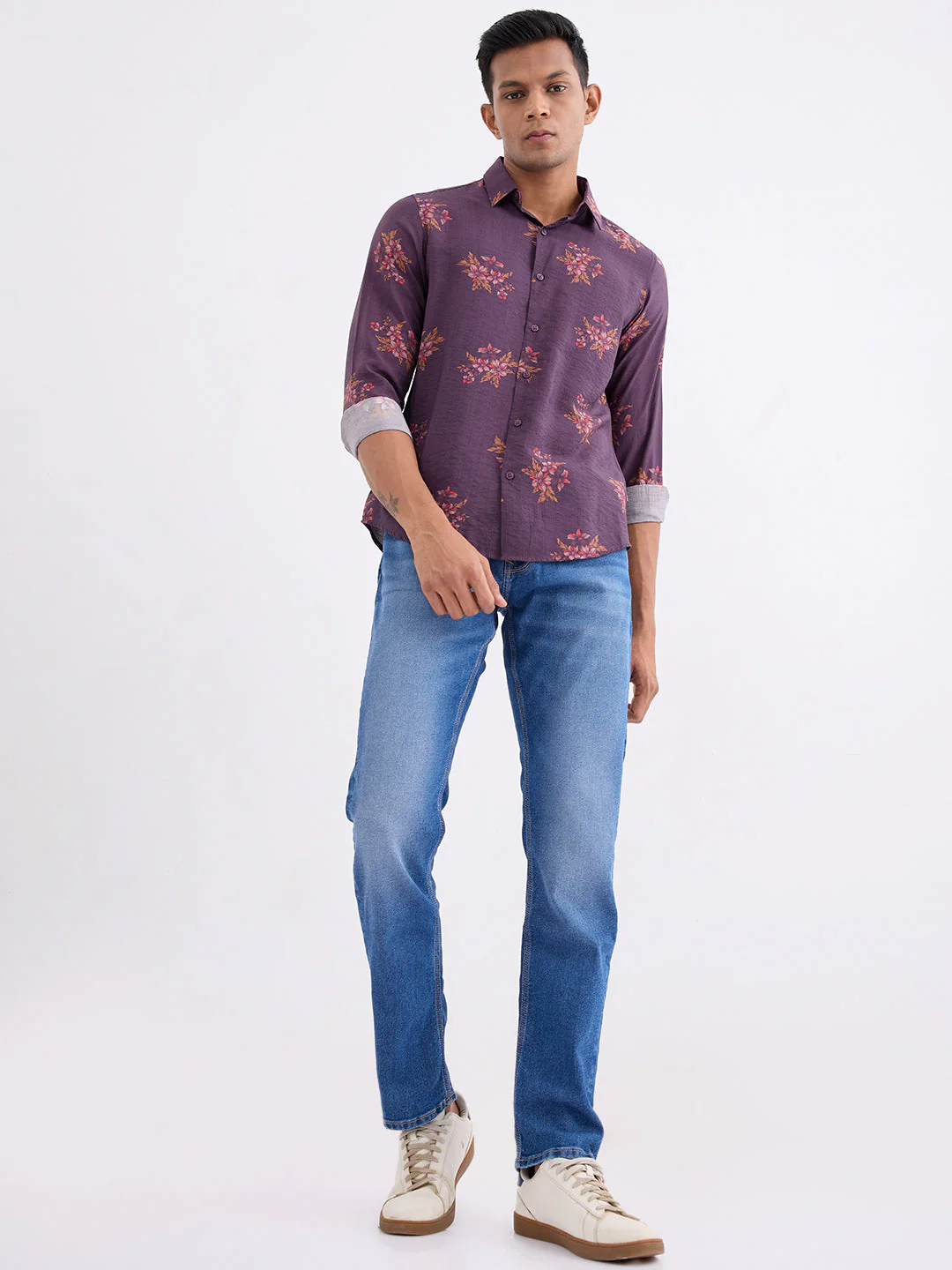 Men Shirt Red Slim Fit - Image 5
