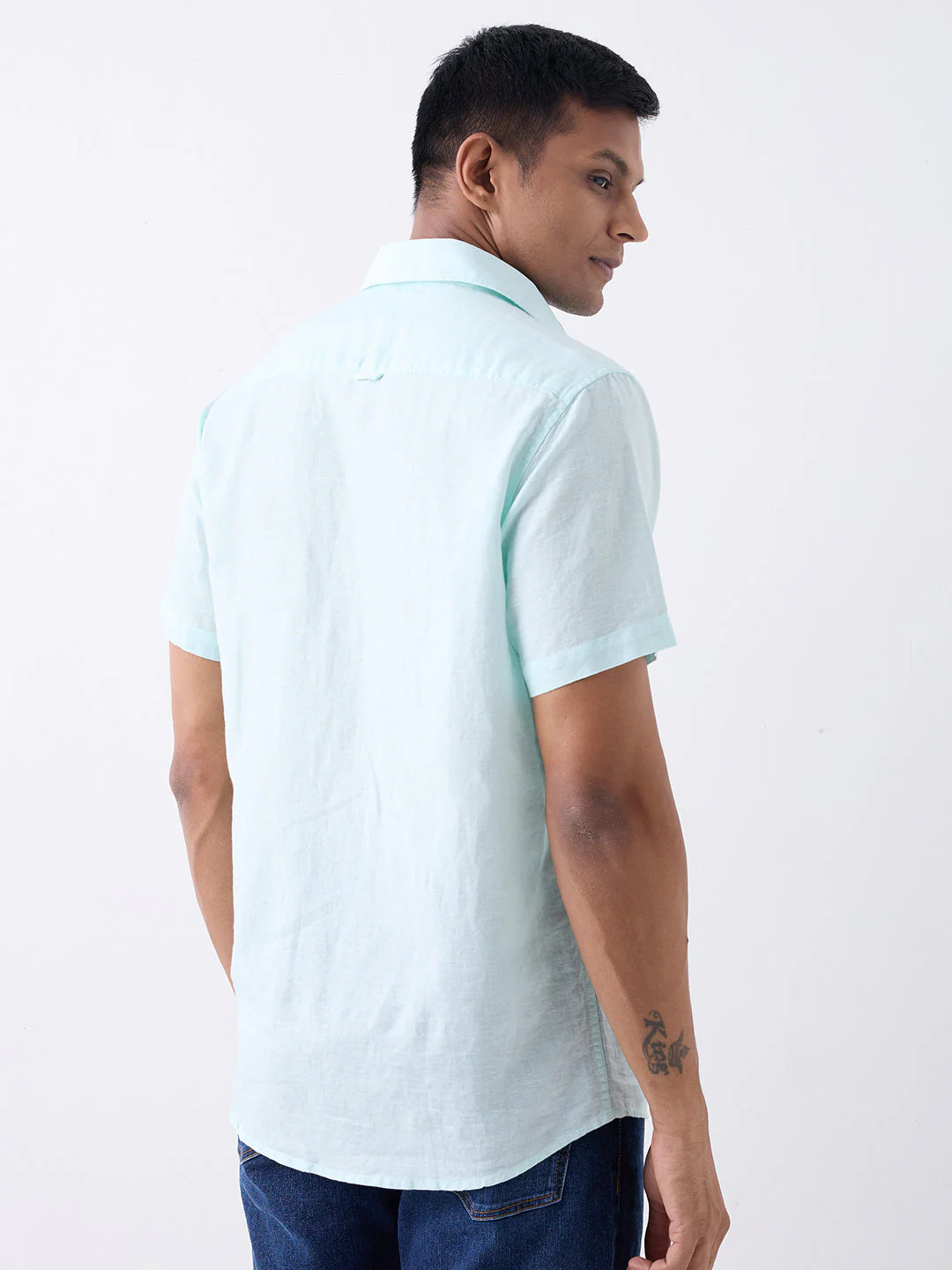 Men Green Slim Fit Casual Shirt - Image 4