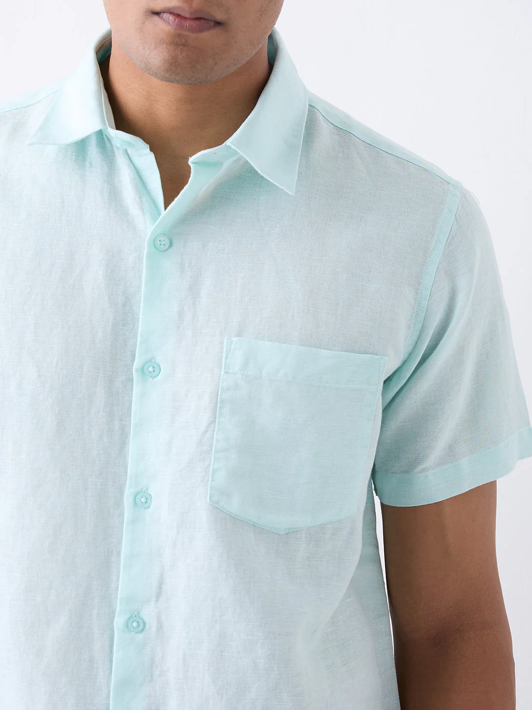 Men Green Slim Fit Casual Shirt - Image 6