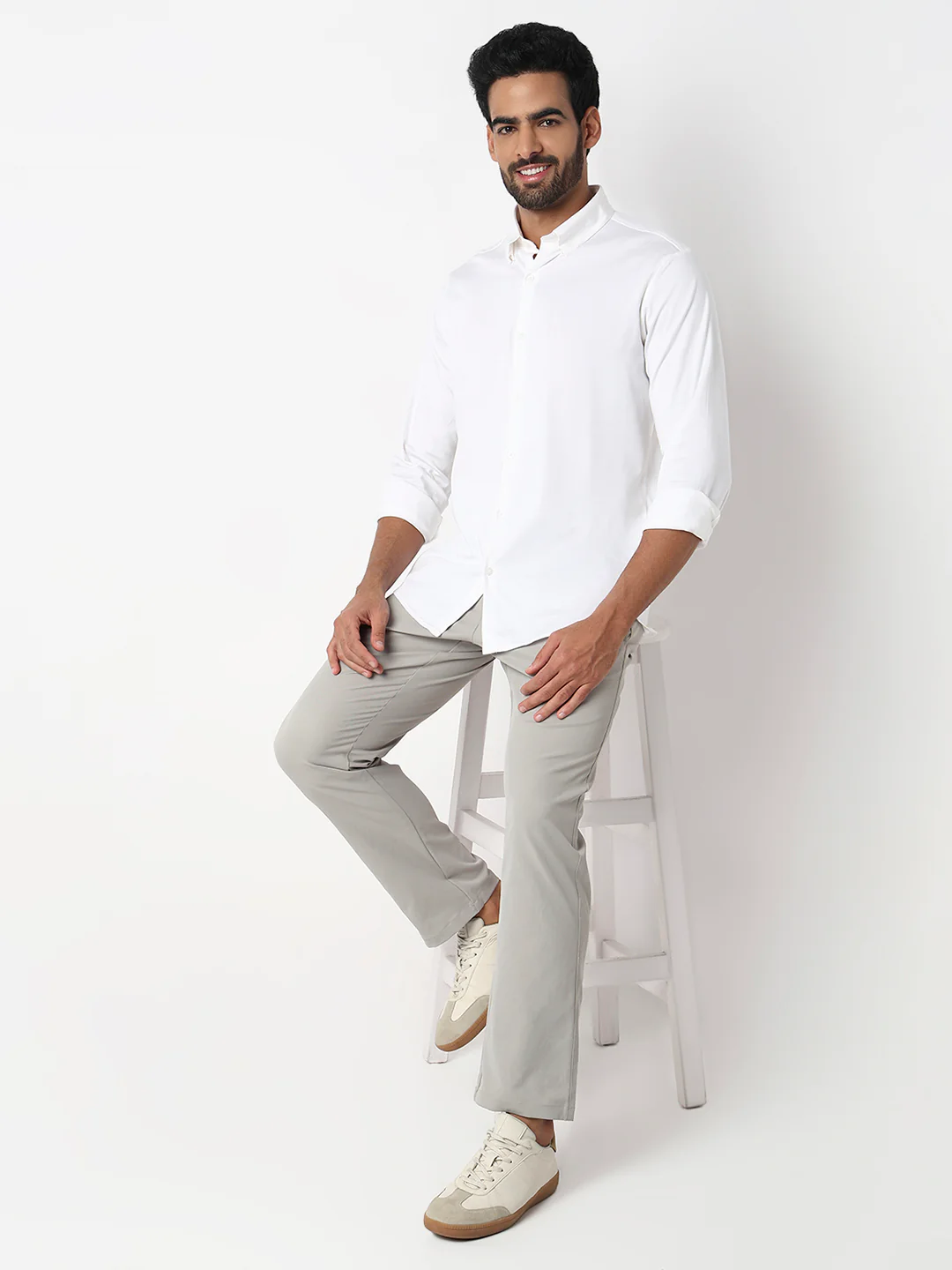 Men Shirt White Slim Fit - Image 2